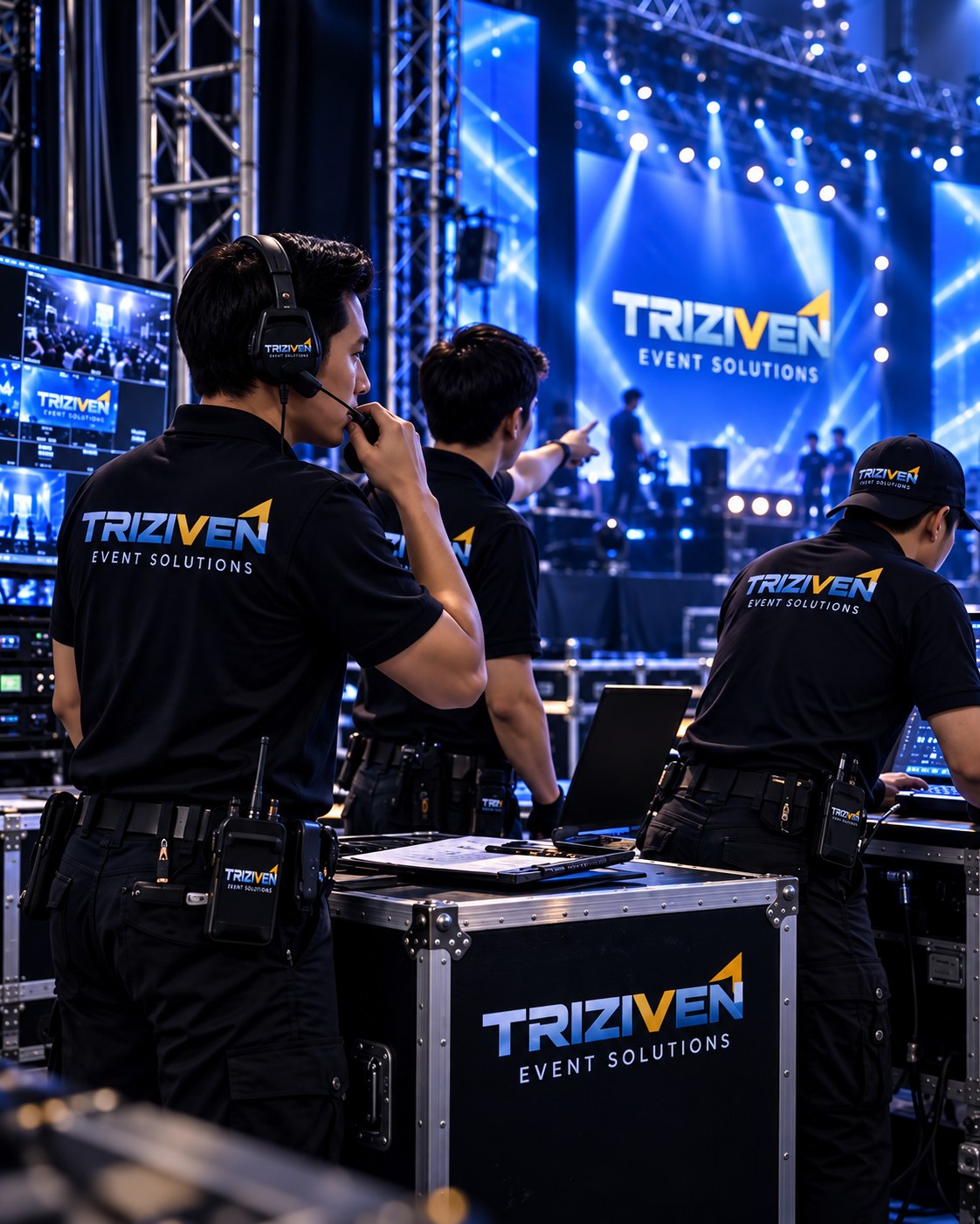 Tim Triziven berkoordinasi untuk merencanakan dan menjalankan event